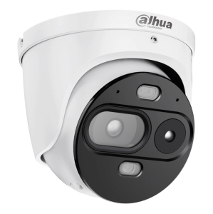 TPC-DF1241-TB7F6-DW-S8-V1 - Telecamera biottica termografica, serie Eureka con tecnologia WizSense, risoluzione 4MP (ottica) / 256×192 (termica), ottica 7mm (ottica) / 6mm (termica), rilevazione su allarme temperatura (1-5mt), IR 30mt, PoE - Dahua