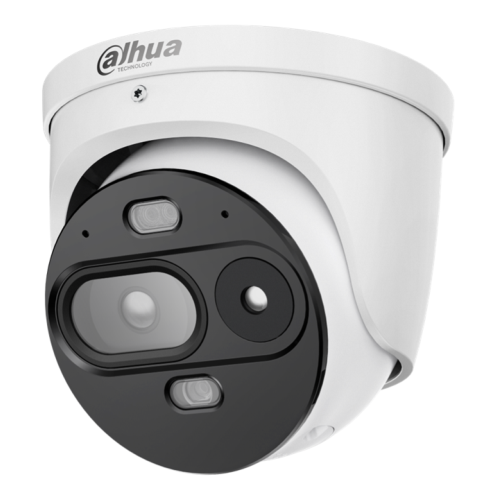 TPC-DF1241-TB7F6-DW-S8-V1 - Telecamera biottica termografica, serie Eureka con tecnologia WizSense, risoluzione 4MP (ottica) / 256×192 (termica), ottica 7mm (ottica) / 6mm (termica), rilevazione su allarme temperatura (1-5mt), IR 30mt, PoE - Dahua