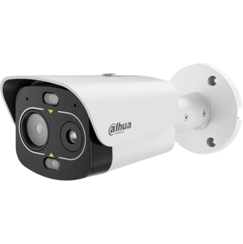 TPC-BF1241-TB7F6-DW-S8-V1 - Telecamera biottica termografica, serie Eureka con tecnologia WizSense, risoluzione 4MP (ottica) / 256×192 (termica), ottica 6mm (ottica) / 7mm (termica), rilevazione su allarme temperatura (3-8mt), IR 30mt, PoE - Dahua