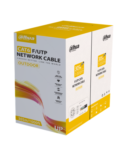 PFM920-6F Dahua Cavo F/UTP CAT6 esterno 305 m MDPE rip cord nero