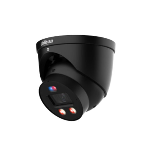 IPC-HDW3449H-AS-PV-PRO-B Dahua Telecamera eyeball IP 4 MP AI WizSense TiOC WizColor con Smart Dual Light e deterrenza attiva da interno/esterno IP67 ottica fissa 2.8 mm IR/warm light fino 30 m 12 Vdc/PoE Nera