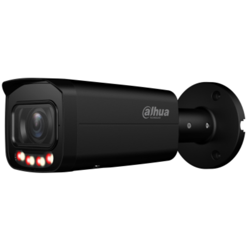 IPC-HFW3449T-ZS-IL-B Dahua Telecamera bullet IP 4 MP AI WizSense Smart Dual Light da interno/esterno IP67 ottica motorizzata 2.7~13.5 mm IR/warm light fino a 60 m 12 Vdc/PoE Nera