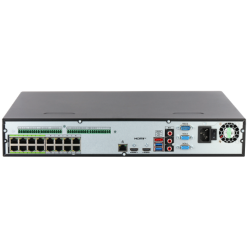 NVR5432-16HP-XI/Pro Dahua NVR AI Dahua WizMind Xinghan 32 canali fino a 32MP, banda 512 Mbps e H.265+. Con 16 porte PoE, supporta 4 HDD fino a 20TB, 4 uscite video e AI avanzata (perimetrale, face recognition, SMD Plus, AcuPick, metadati).