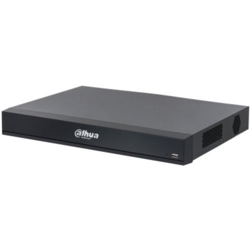 NVR5232-XI/Pro Dahua NVR AI Dahua WizMind Xinghan 32 canali fino a 32MP, banda 512 Mbps e compressione H.265+. Supporta 2 HDD fino a 20TB, uscita VGA/HDMI e funzioni AI avanzate (perimetrale, face recognition, SMD Plus, AcuPick, metadati). 