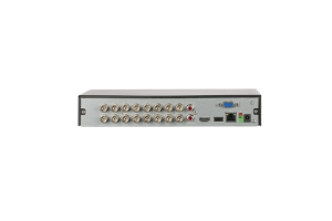 XVR5116HS-I3/T Dahua XVR AI WizSense 16 canali HDCVI/CVBS/TVI/AHD a 5 MP o 24 canali IP a 6 MP 2 uscite video 1/16 ingressi RCA/BNC e 1 uscita RCA audio bidirezionale, predisposto per montaggio di 1 disco SATA 1 porta RJ-45  