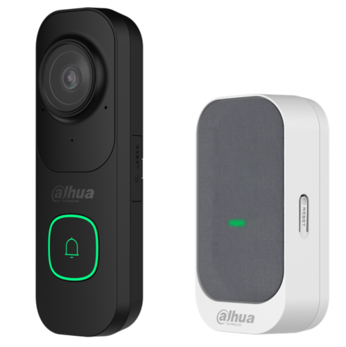 VDKP01-BG - Kit con posto esterno videocitofonico IP65 nero e campanello Wi-Fi - Dahua