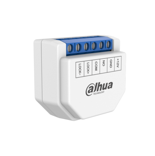 DEE201R Dahua Modulo di potenza per elettroserratura, corrente erogata 3A a 12V, compatibile con postazione esterna videocitofonica e controllo accessi.