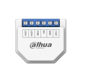 DEE201R Dahua Modulo di potenza per elettroserratura, corrente erogata 3A a 12V, compatibile con postazione esterna videocitofonica e controllo accessi.