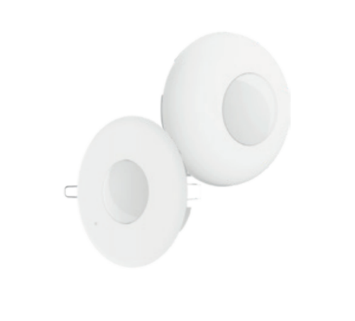 SLIM-S-DUAL-PRO-BUS Satel Rilevatore di movimento doppia tecnologia PIR + MW con antimascheramento IR attivo e interfaccia bus RS485 per soffitto, versione superficie. Sensore di temperatura integrato. Certificazione EN 50131 Grado 3. Area di rilevamento: