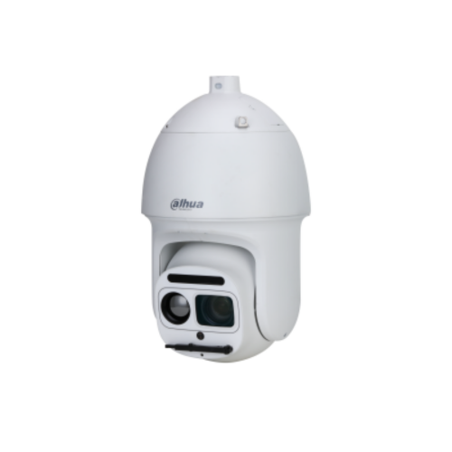 TPC-SD8441B-B50Z56 Dahua Speed dome termica ibrida IP AI da interno/esterno IP66, risoluzione 400x300, sensibilità 35 mK, ottica termica 50 mm spettro visivo 8~14 µm 4 MP ottica standard 6~336 mm, zoom ottico 56x, ICR, portata IR fino a 150 m