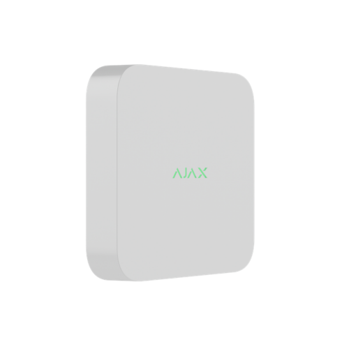 NVR DC 8-ch Ajax Videoregistratore di rete a 8 canali alimentato da una fonte di alimentazione a bassa tensione Bianco