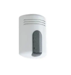 MINI-DOGE-L Venitem - Sirena piezoelettrica da interno 13,8V DC con lampeggiante a LED, suoni di alta potenza per allarme, bassa potenza di pre-allarme e LED blu alta luminosità per luce cortesia