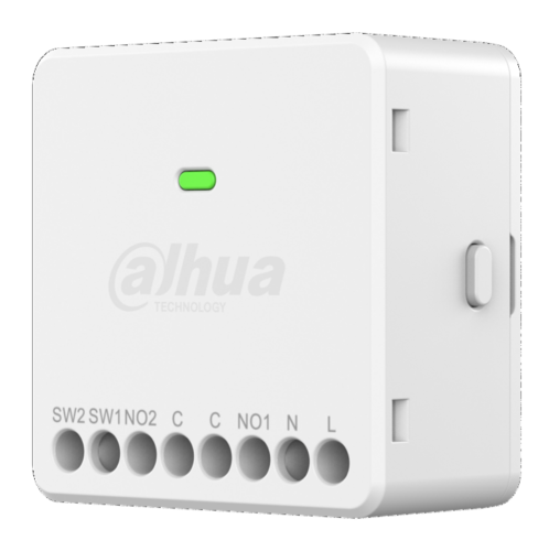 ARM7022-W2-868 - Relè wireless con 1 input 100-240 Vac e 1 output 100-240 Vac/10A (singolo canale)/100-240 Vac/8A (doppio canale), controllo tapparella, 1 tasto - Dahua