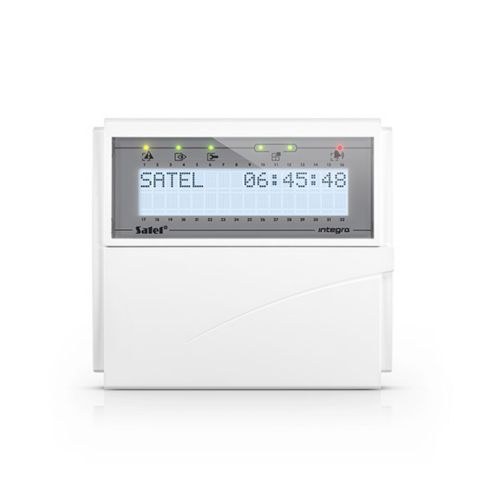 INT-KLCD-W - Satel - Tastiera LCD con sportellino, colore bianco, retroilluminazione bianca