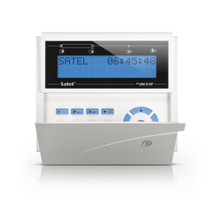 ACCO-KLCDR-W - Satel - Tastiera LCD con lettore di prossimità e sportello (retroilluminazione e cover bianca)