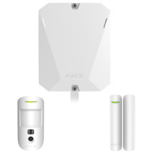 KIT-SUPERIOR - Kit composto da 1 Centrale Hub Hybrid (4G), 1 MotionCam S (PhOD), DoorProtect S Plus (8PD) - colore bianco - AJAX
