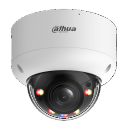 IPC-HDBW3849R1-ZAS-PV-PRO - Telecamera dome IP AI WizSense TiOC PRO WizColor con Smart Dual Illuminator antivandalo IK10 8MP, ottica motorizzata 2.7~13.5 mm, IR/warm light fino a 50/40 m, in/out allarme, audio bidirezionale, PoE - Dahua