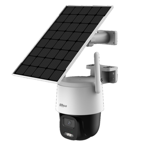 BP5E-4GP - Speed Dome PT Wiz Color 4G (con SIM preinstallata), risoluzione 5Mp, Slot per MicroSD, ottica fissa 3.6mm, LED 20 mt, audio bidirezionale, alim. pannello solare (compreso nella confezione)/5Vdc (USB) - Dahua