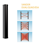 DUAL SMA 805 - Barriera IR dotata di sincronizzo ottico con range da 1 a 100 metri composta da 2 colonne con da 2 raggi (2TX+2RX) doppia ottica (2 paralleli o 4 incrociati), H 50 cm - Politec