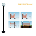 MES 9120 S - Colonna centrale composta da 4 doppie ottiche (2TX + 2RX) H 120 cm, portata max 100 mt - Politec