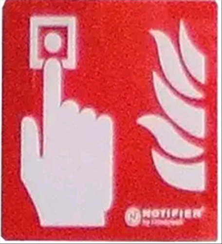 MCP-PLEX Notifier Cartello indicatore di posizione per PULSANTI manuali Allarme in Plexiglass in confezione da 5 pezzi. Conforme a ISO 7010 e UNI 9795.