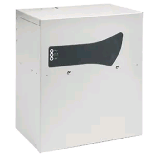 80638F Notifier Alimentatore ausiliario switching 24V 12A completo di batterie 36 Ah. Certificato: EN 54-4 / A2 + EN 12101-10 (Evacuatori fumo e calore). In box metallico da parete. Due uscite per le utenze controllate separatamente. Tre Uscite a relè per