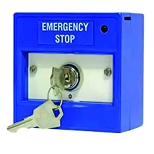 K21SBS-11 Notifier Comando a chiave da parete, 2 posizioni. Con scatola di montaggio a parete. Colore blu. IP 24.