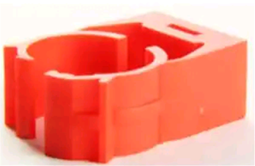 FAA-TPTD25R Notifier Staffa di supporto per tubo in ABS di colore rosso. Diametro esterno 25mm.