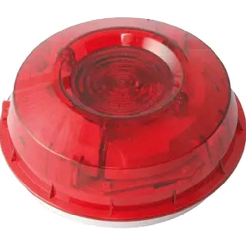 WST-PR-I02 Notifier Lampeggiante indirizzabile con isolatore. Alimentato direttamente da loop. Corpo bianco, LED rosso, con lente rossa. Alimentazione da loop 15-32Vcc. Corrente a riposo di 225 microA con isolatore e di 3,5mA massima in allarme. Frequenza
