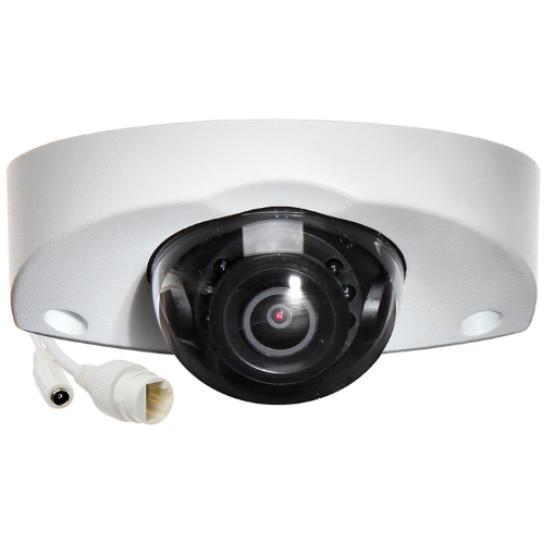 Telecamera IP Dahua Dome antivandalo IK10 ottica fissa con cavi di collegamento