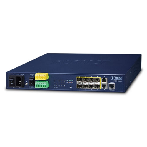 MGSD-10080F - 13'' 8-Port 100/1000Base-X SFP + 2-Port 10/100/1000Base-T L2/L4 Managed Metro Ethernet Switch (AC+2 DC, DIDO), ERPS Ring Supported - Planet