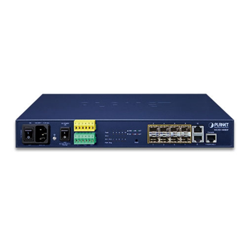MGSD-10080F - 13'' 8-Port 100/1000Base-X SFP + 2-Port 10/100/1000Base-T L2/L4 Managed Metro Ethernet Switch (AC+2 DC, DIDO), ERPS Ring Supported - Planet