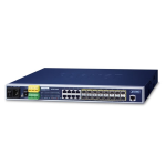 MGSW-24160F -  8-Port 10/100/1000Base-T + 12-Port 100/1000X SFP + 4-Port 10G SFP+   L2+ Managed Metro Ethernet Switch (AC+2 DC, DIDO), ERPS, Cybersecurity  - Planet
