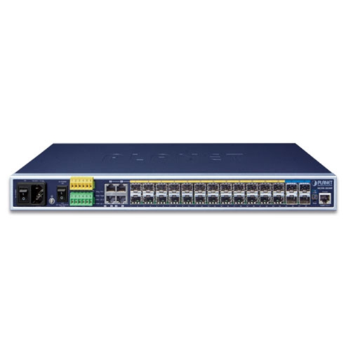 MGSW-28240F - L3 14*100/1G SFP with 4 shared 10/100/1000T + 10*1G/2.5G SFP + 4*10G SFP+ Managed Metro Ethernet Switch (AC+DC Power Redundant, 2xDI, 2xDO, Cybersecurity features, Hardware Layer3 OSPFv2 and IPv4/IPv6 Static Routing, supports CloudViewer app