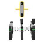 ASGB820X-D - Barriera di controllo accessi con motore brushless, 30 paia di sensori IR, ante acrilico o metallo personalizzabili, da interno - Motori e porte su entrambi i lati, 2 reader - Dahua