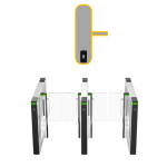 ASGB610X-L : Barriera di controllo accessi con motore brushless, 12 paia di sensori IR, ante acrilico o metallo personalizzabili, da interno - Motore sul lato sinistro, porta sul lato destro, 1 reader - Dahua