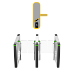 ASGB611X-L - Barriera di controllo accessi con motore brushless,12 paia di sensori IR, ante acrilico o metallo, da interno - Motore sul lato sinistro, porta sul lato destro, 1 reader, pred.1 terminale controllo accessi con Face Recognition - Dahua