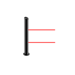 MANA IR 10100 2R - Colonna terminale con range da 1 a 100 metri composta da 2 raggi RX doppia ottica, H 100 cm, alimentatore 230V incluso - Politec