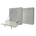 1QB08 - Armadio metallico ideale per protezione DVR con alloggio per monitor 18", dimensioni esterne (H/L/P) 650 x 532 x 200 (±2), dimensioni interne (H/L/P) 605 x 490 x 180 (±2) - Helman