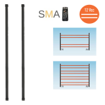 SADRIN SMA 205 - Minibarriera IR dotata di sincronismo ottico con range da 1 a 10 metri composta da 2 colonnine con da 2 raggi paralleli (2TX+2RX) doppia ottica, H 50 cm - Politec