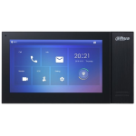 VTH2421FB-P - Postazione interna IP con display LCD 7" touch screen capacitivo, slot SD card, montaggio a parete o scrivania, alimentazione 12Vdc o PoE, sistema operativo Linux, colore nero - Dahua