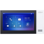 VTH2421FW-P - Postazione interna IP con display LCD 7" touch screen capacitivo, slot SD card, montaggio a parete o scrivania, alimentazione 12Vdc o PoE, sistema operativo Linux, colore bianco - Dahua