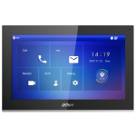 VTH5441G - Postazione interna IP con display LCD 10" 1024x600, touch screen capacitivo, montaggio a parete, ram 8Gb interni, alimentazione 12Vdc o PoE, sistema operativo Linux, colore nero - Dahua