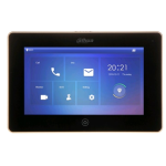VTH5221D-S2 - Postazione interna IP con display LCD 7" touch screen capacitivo, Wi-Fi, montaggio a parete, slot per microSD, alimentazione 12Vdc o PoE, sistema operativo Linux, colore nero - Dahua