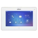 VTH5221DW-S2 - Postazione interna IP con display LCD 7" touch screen capacitivo, Wi-Fi, montaggio a parete, slot per microSD, alimentazione 12Vdc o PoE, sistema operativo Linux, colore bianco - Dahua