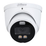 HAC-ME1809H-A-PV - Telecamera dome 4in1 Full-Color TiOC 5mp, ottica fissa 2.8mm, LED caldo 40mt, deterrenza attiva tramite luci rosso/blu, capsula microfonica integrata, 1 out di allarme, IP67, 12Vdc - Dahua