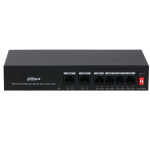 PFS3006-4ET-36 - Switch 4 porte PoE+ 10-100 Mbps / 2 porte 10-100 Mbps di rilancio, unmanaged, potenza max. 36W, funzionalità WatchDog, supporta finzionalità Long Distance fino a 250mt - Dahua