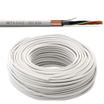 SIC-E 24 - Cavo 4x0,22+2x0,50+T+S guaina PVC - BIANCO per impianti antintrusione a norma di riferimento CEI UNEL 36762, CEI 46-76, EN 50575 - Euroclasse CPR Eca - Diametro esterno 4,70 mm - Beta Cavi