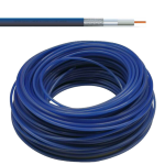 HD 14055 - Cavo Micro-Coax guaina LSZH BLU norme di riferimento - CEI EN 50117, EN 50575, CEI UNEL 36762 - Euroclasse Eca - Diametro esterno 7,50 mm - Beta Cavi