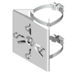 AM1957Z : supp. mini telecam. ZINCATO palo d. 50-90mm collari inox - Unistab